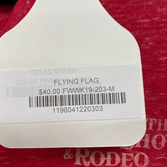 Fort Worth Stock Show Rodeo V-Neck Long Sleeve T-shirt, Size M NWT - Picture 7 of 7